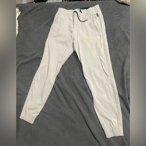 HOLLISTER WHITE MENS ADVANCED STRETCH SKINNY JOGGER SIZE XS